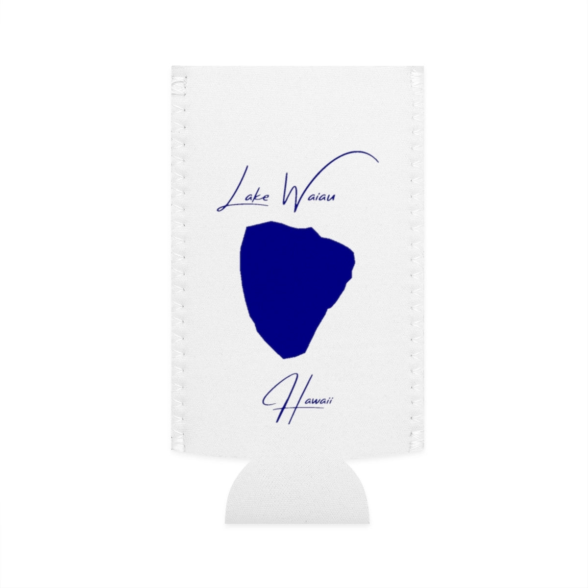 Hawaii  Lake  Waiau  Slim  Can  Koozie  front  position  view  from  flat-front  white.webp