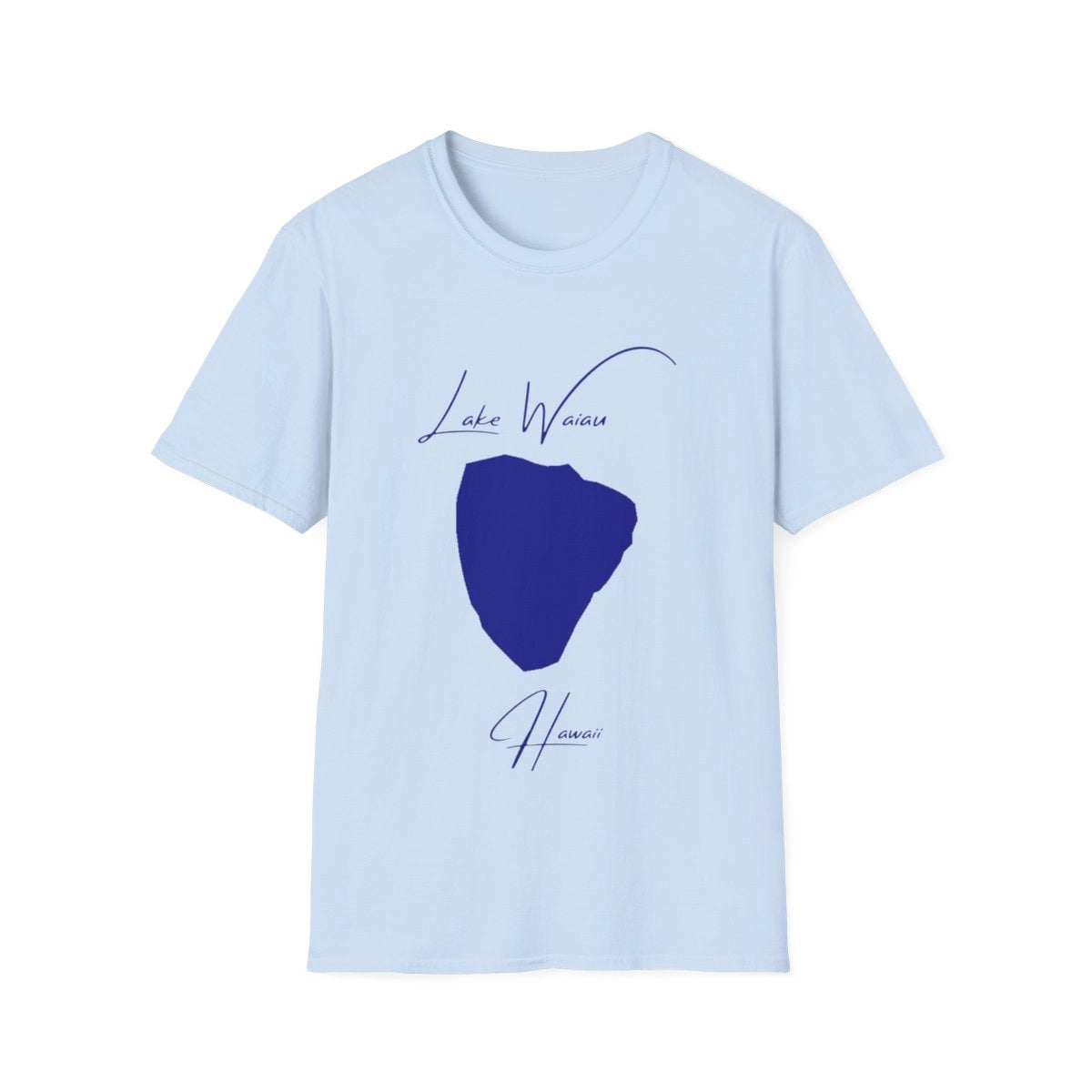 Hawaii  Lake  Waiau  T-shirt  front  position  view  from  front  light  blue.webp