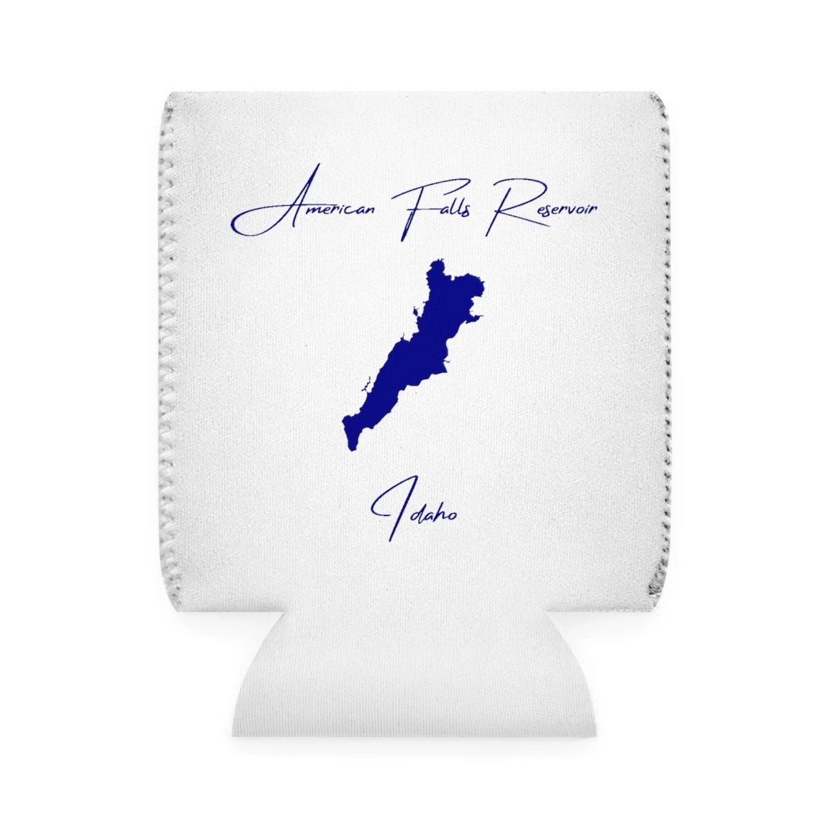 Idaho  American  Falls  Reservoir  Can  Koozie  front  position  view  from  front-1  white.webp