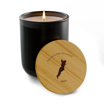Idaho  American  Falls  Reservoir  Engraved  Candle  other  position  view  from  front  true  noir  (matte).webp