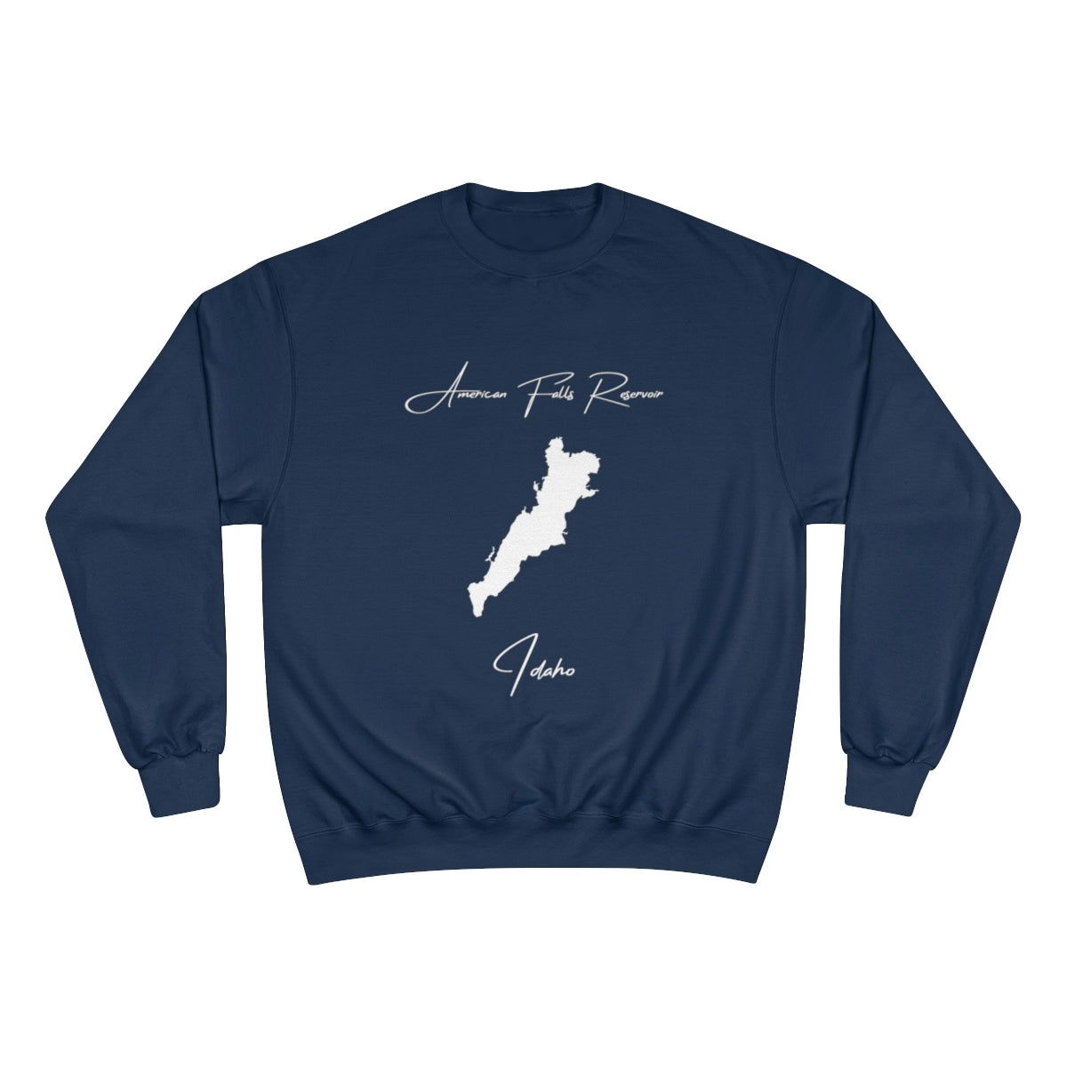 Idaho  American  Falls  Reservoir  Sweatshirt  front  position  view  from  front  navy.webp