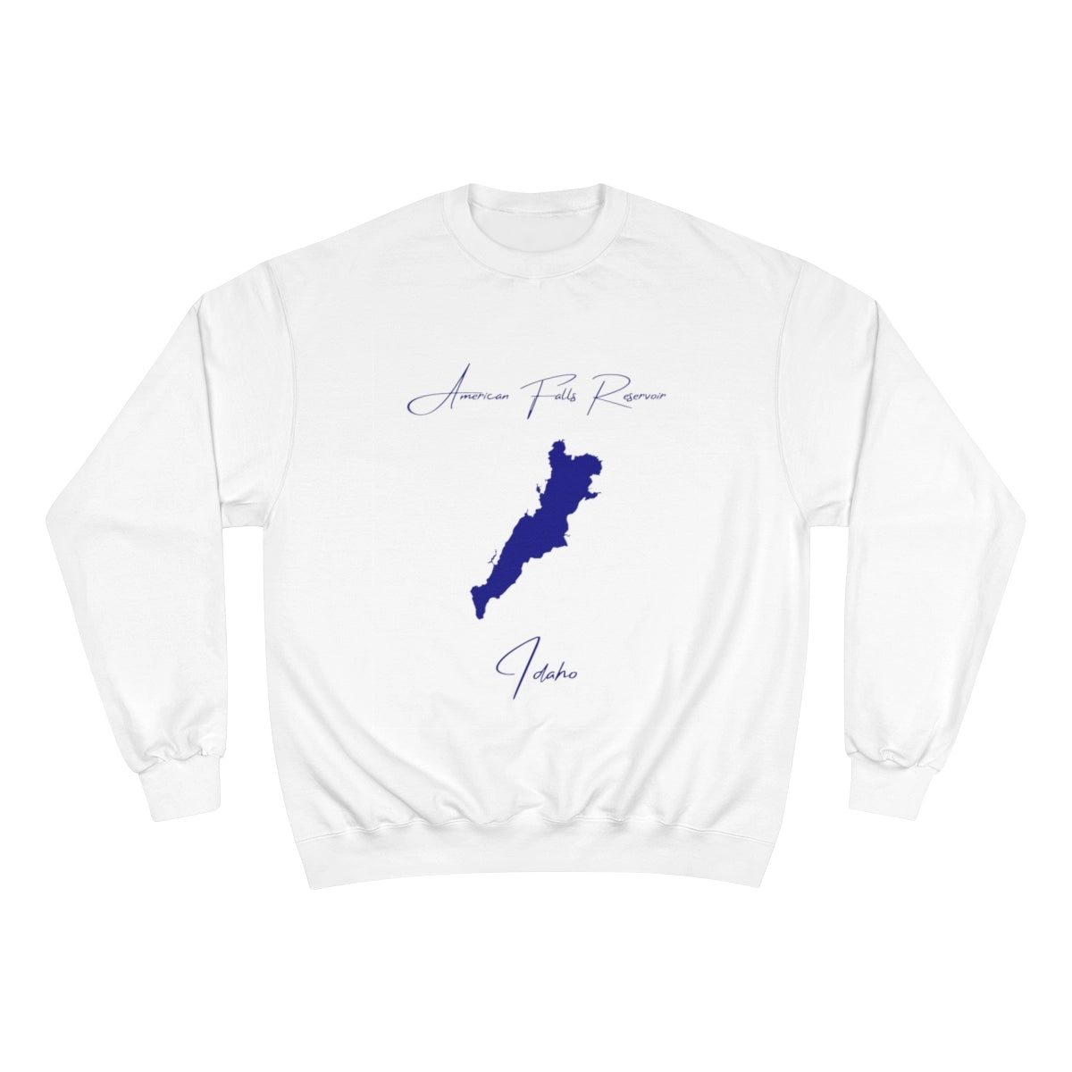 Idaho  American  Falls  Reservoir  Sweatshirt  front  position  view  from  front  white.webp