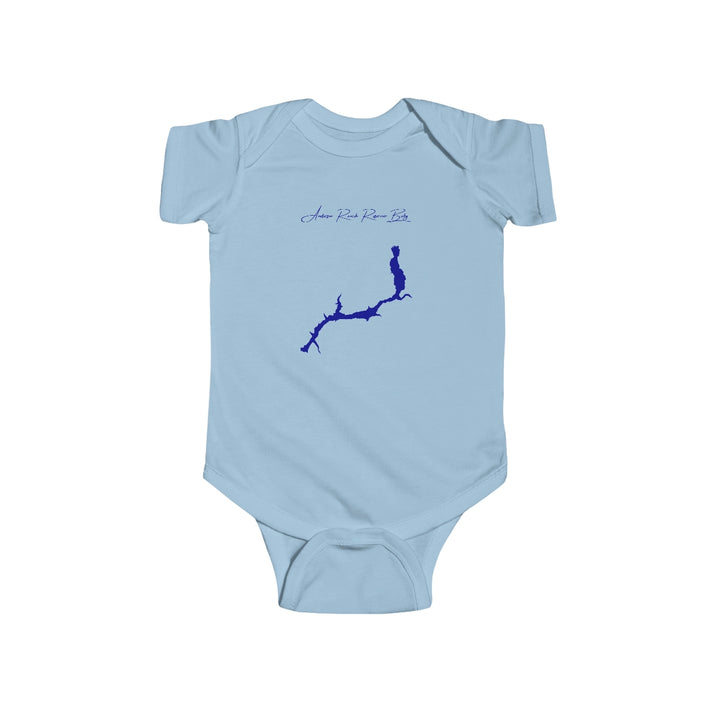 Idaho  Anderson  Ranch  Reservoir  Onesie  front  position  view  from  front  light  blue.webp
