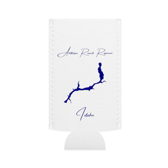 Idaho  Anderson  Ranch  Reservoir  Slim  Can  Koozie  front  position  view  from  flat-front  white.webp