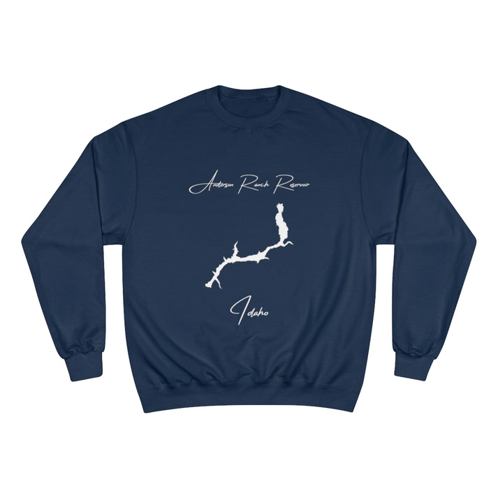 Idaho  Anderson  Ranch  Reservoir  Sweatshirt  front  position  view  from  front  navy.webp