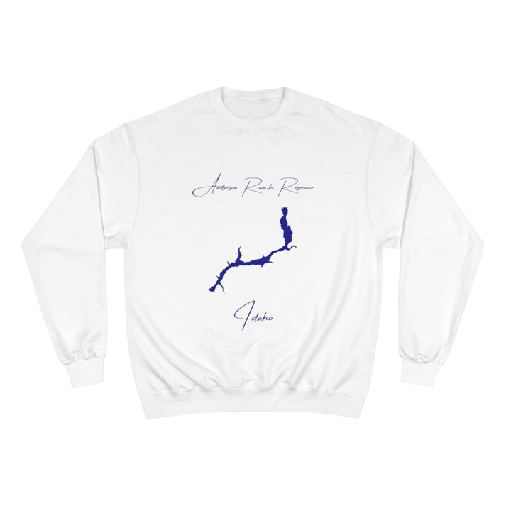 Idaho  Anderson  Ranch  Reservoir  Sweatshirt  front  position  view  from  front  white.webp