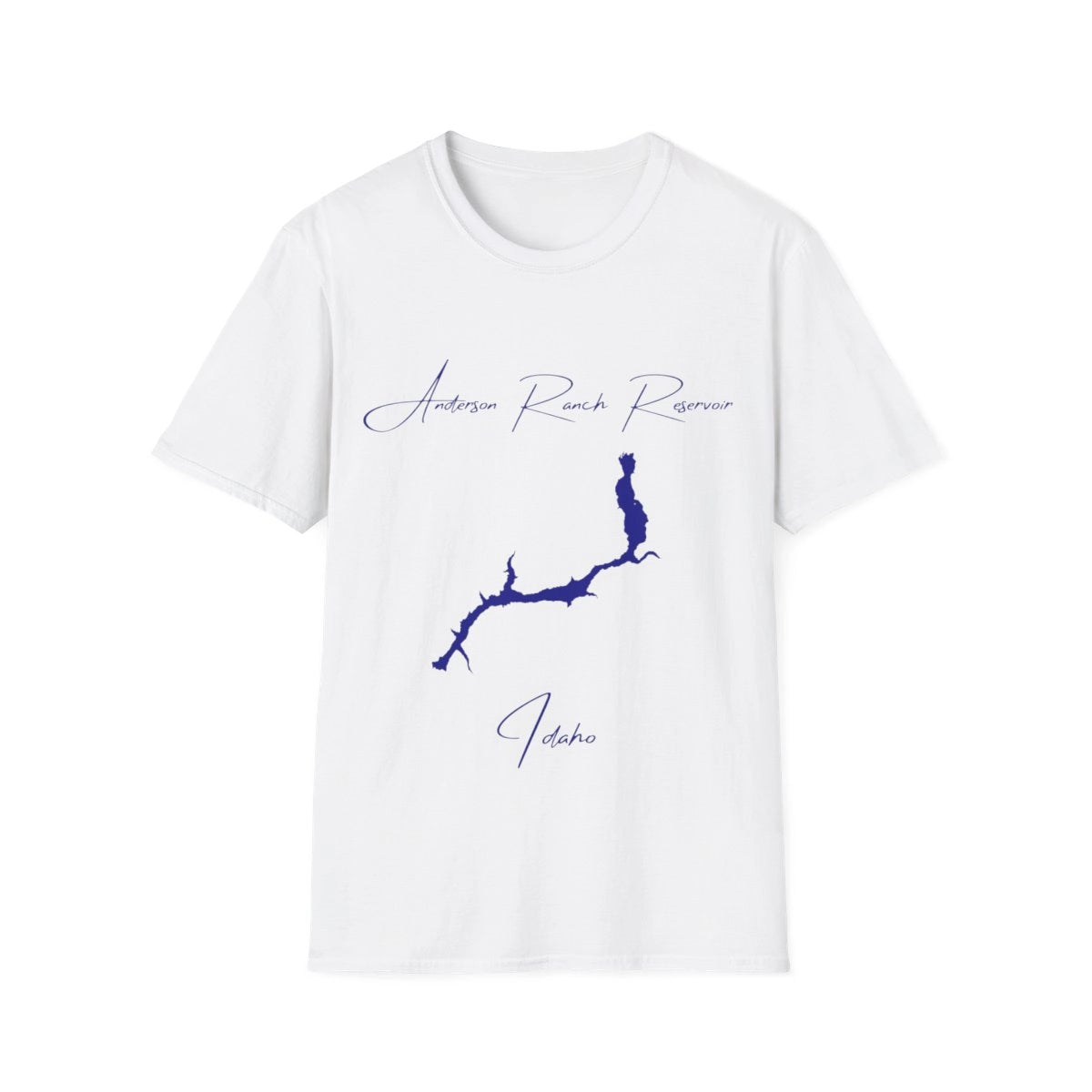 Idaho  Anderson  Ranch  Reservoir  T-shirt  front  position  view  from  front  white.webp