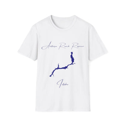 Idaho  Anderson  Ranch  Reservoir  T-shirt  front  position  view  from  front  white.webp