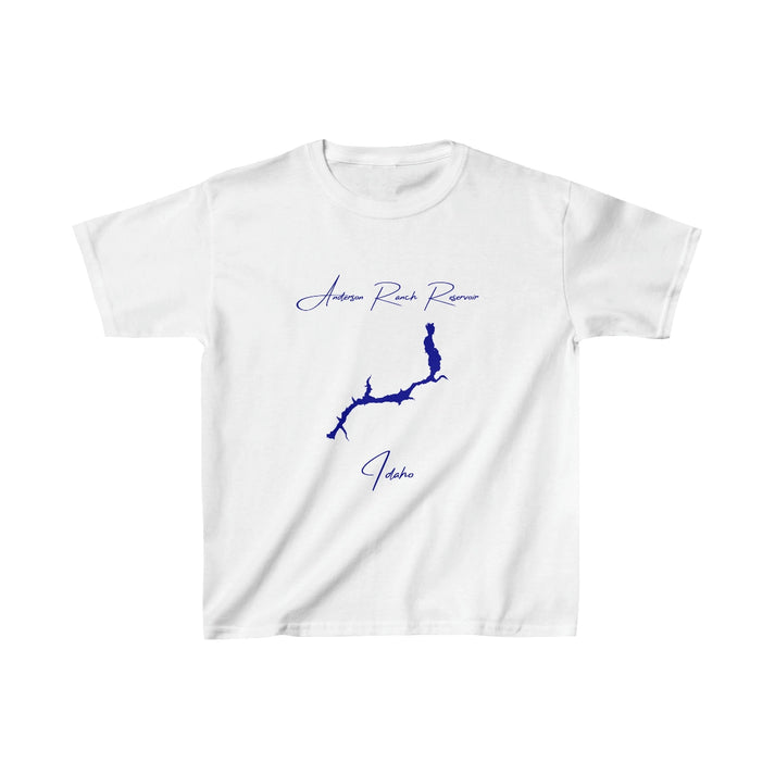 Idaho  Anderson  Ranch  Reservoir  Youth  T-shirt  front  position  view  from  front  white.webp