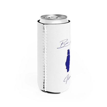 Idaho  Bear  Lake  Slim  Can  Koozie  all  position  view  from  right  white.webp