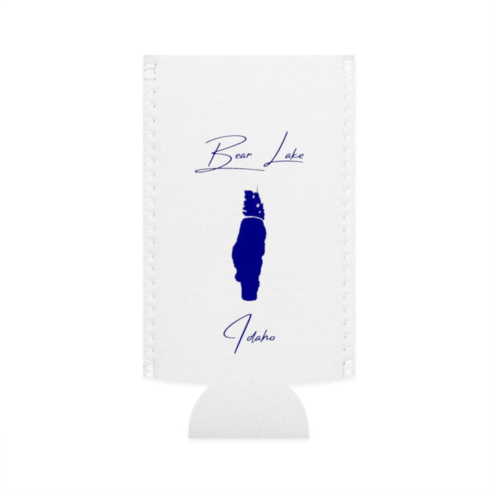 Idaho  Bear  Lake  Slim  Can  Koozie  front  position  view  from  flat-front  white.webp
