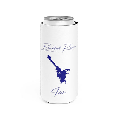 Idaho  Blackfoot  Reservoir  Slim  Can  Koozie  front  position  view  from  front  white.webp