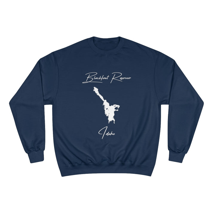 Idaho  Blackfoot  Reservoir  Sweatshirt  front  position  view  from  front  navy.webp