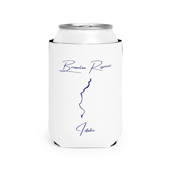 Idaho  Brownlee  Reservoir  Can  Koozie  front  position  view  from  front-2  white.webp