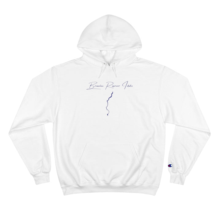 Idaho  Brownlee  Reservoir  Hoodie  front  position  view  from  front  white.webp