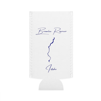 Idaho  Brownlee  Reservoir  Slim  Can  Koozie  front  position  view  from  flat-front  white.webp