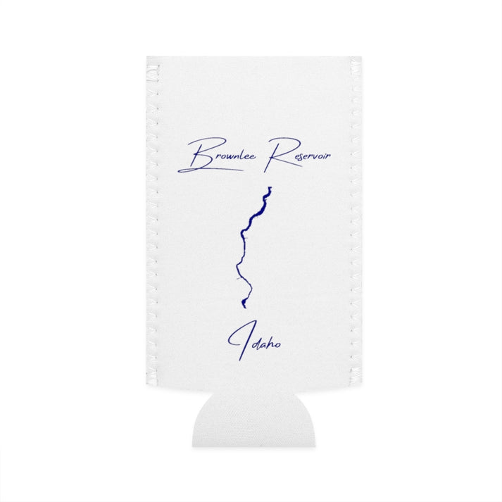 Idaho  Brownlee  Reservoir  Slim  Can  Koozie  front  position  view  from  flat-front  white.webp