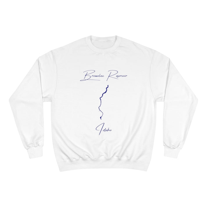 Idaho  Brownlee  Reservoir  Sweatshirt  front  position  view  from  front  white.webp