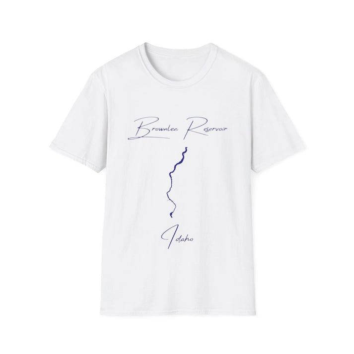 Idaho  Brownlee  Reservoir  T-shirt  front  position  view  from  front  white.webp