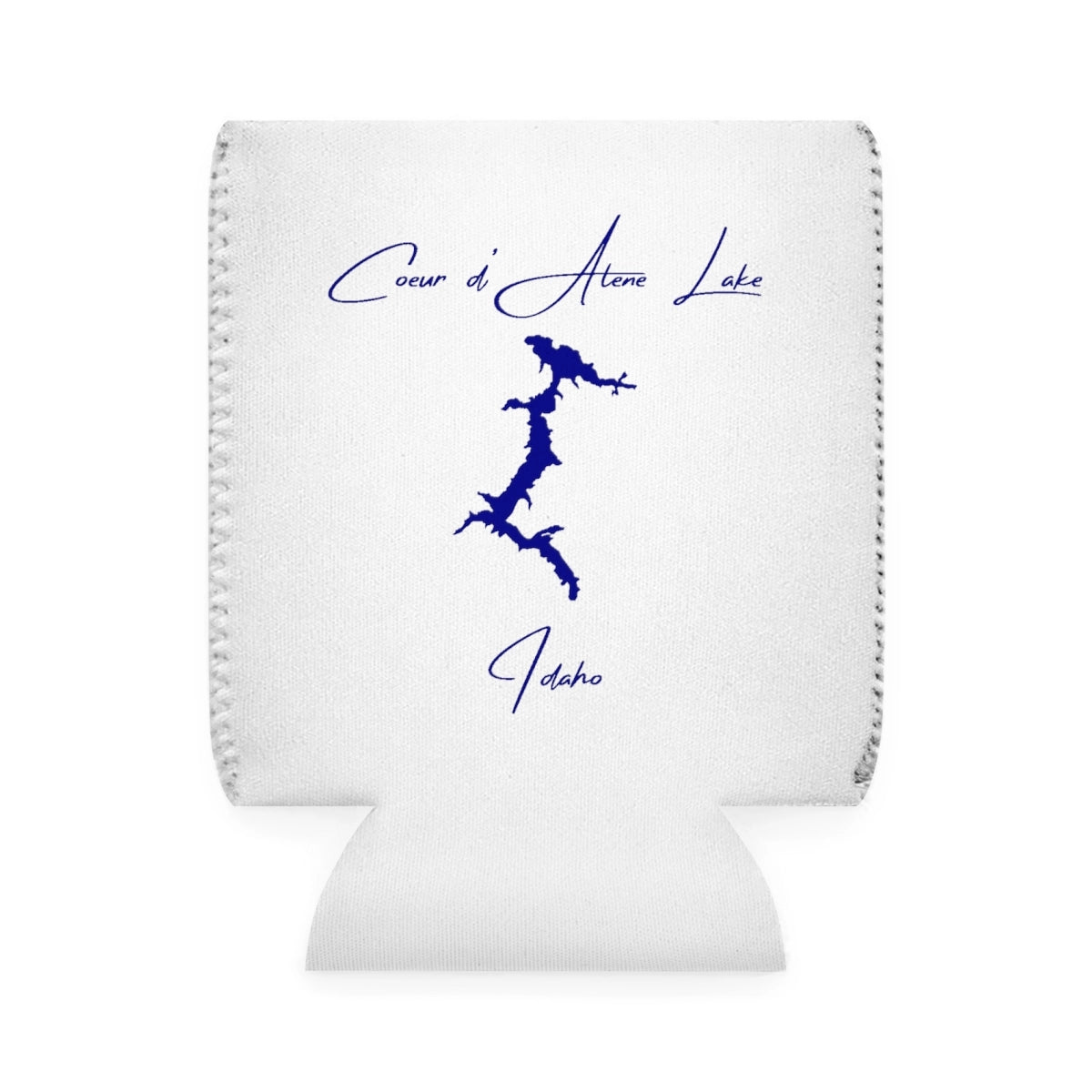 Idaho  Coeur  d'Alene  Lake  Can  Koozie  front  position  view  from  front-1  white.webp
