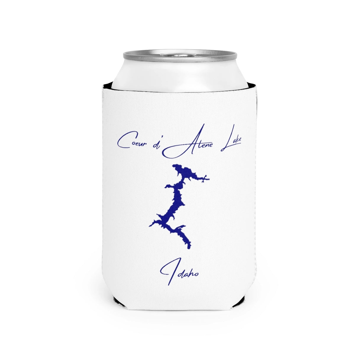 Idaho  Coeur  d'Alene  Lake  Can  Koozie  front  position  view  from  front-2  white.webp
