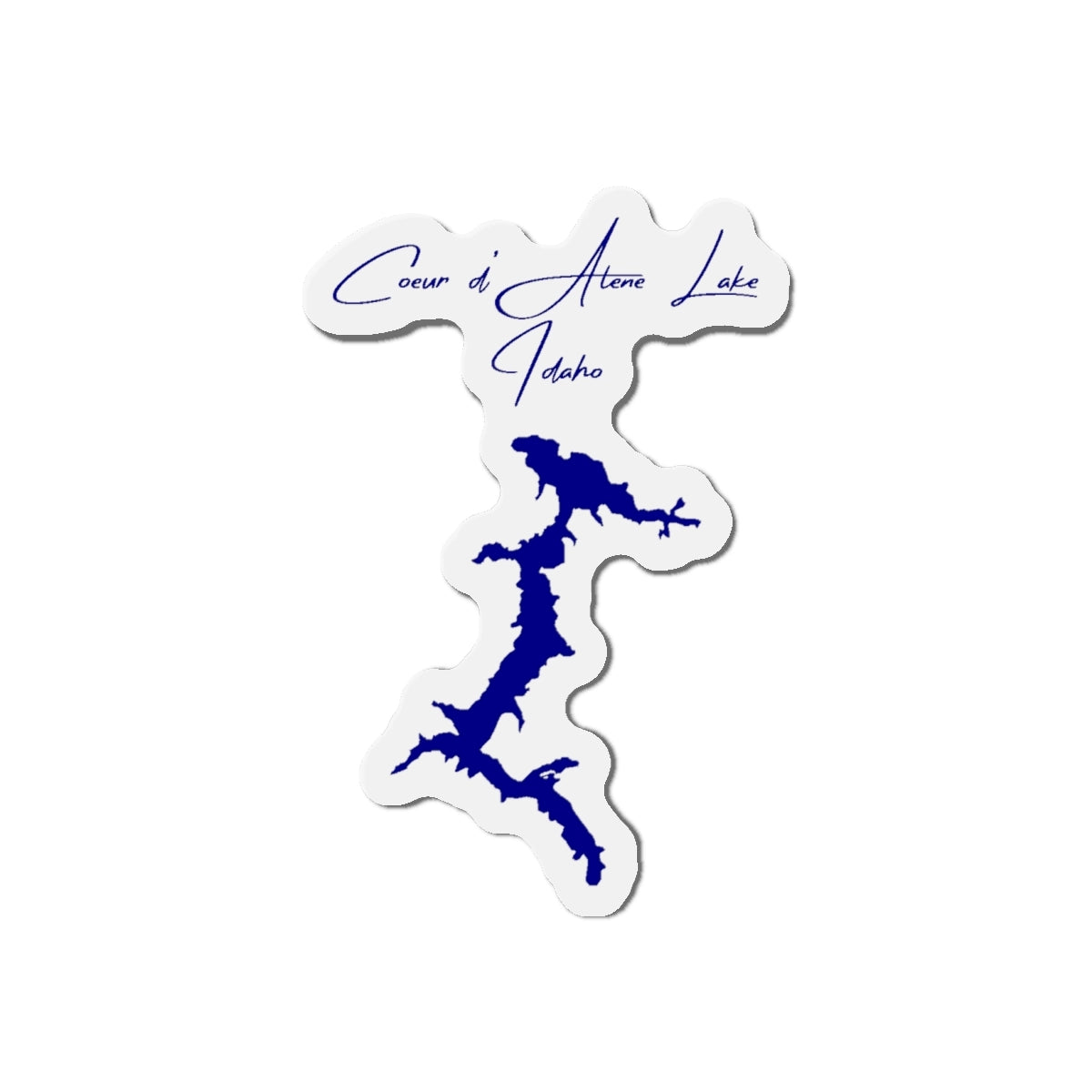 Idaho  Coeur  d'Alene  Lake  Die  Cut  Magnet  front  position  view  from  front  4  x  4.webp