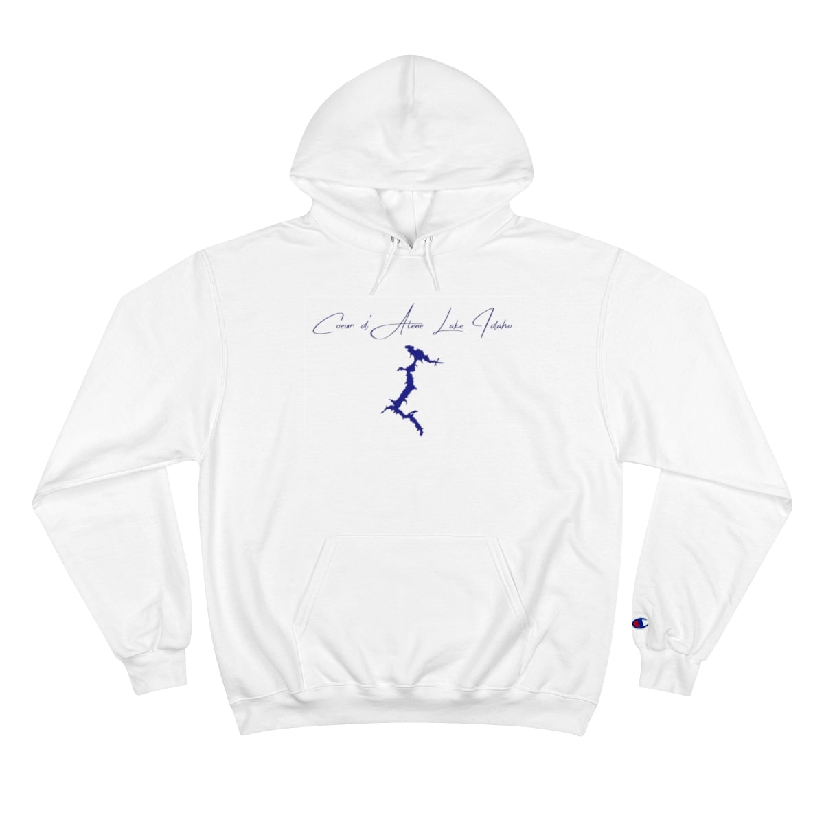 Idaho  Coeur  d'Alene  Lake  Hoodie  front  position  view  from  front  white.webp