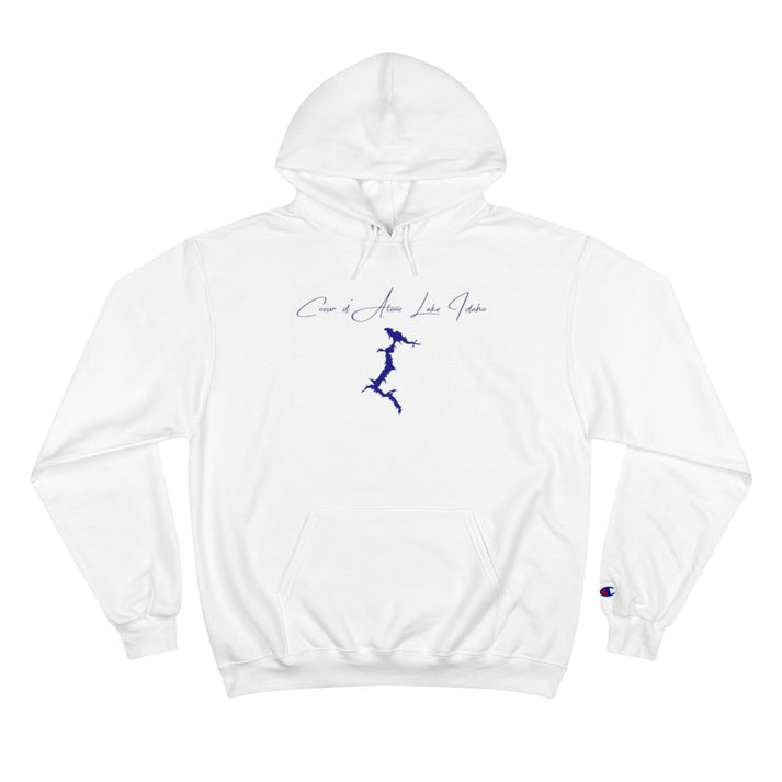 Idaho  Coeur  d'Alene  Lake  Hoodie  front  position  view  from  front  white.webp