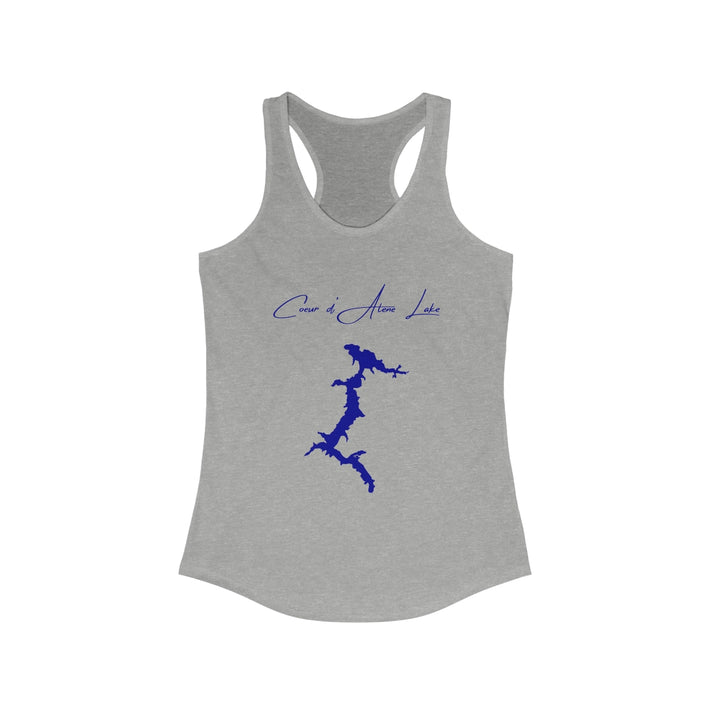 Idaho  Coeur  d'Alene  Lake  Racerback-Tank  front  position  view  from  front  heather  grey.webp