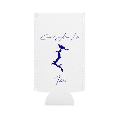 Idaho  Coeur  d'Alene  Lake  Slim  Can  Koozie  front  position  view  from  flat-front  white.webp