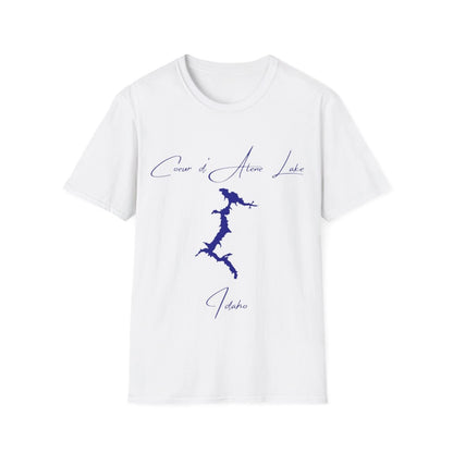 Idaho  Coeur  d'Alene  Lake  T-shirt  front  position  view  from  front  white.webp