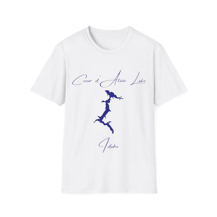 Idaho  Coeur  d'Alene  Lake  T-shirt  front  position  view  from  front  white.webp