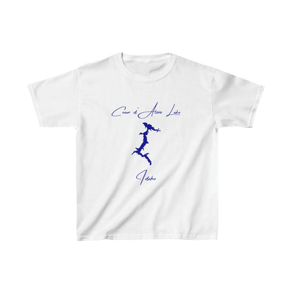 Idaho  Coeur  d'Alene  Lake  Youth  T-shirt  front  position  view  from  front  white.webp