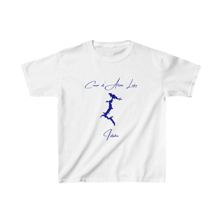 Idaho  Coeur  d'Alene  Lake  Youth  T-shirt  front  position  view  from  front  white.webp