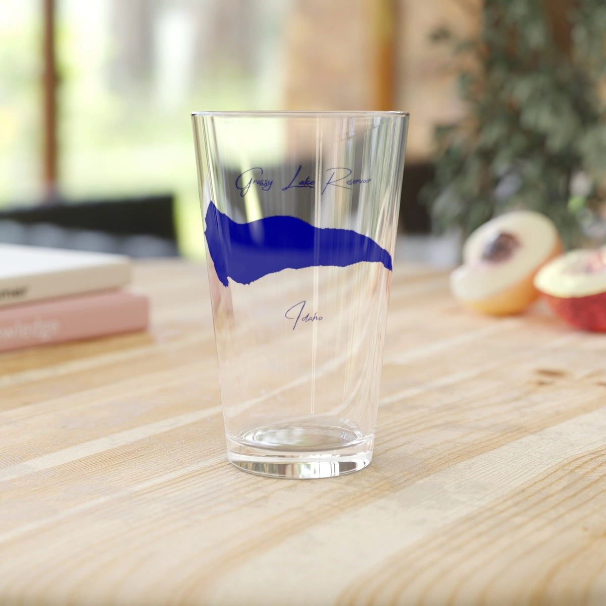 Idaho  Grassy  Lake  Reservoir  16oz  Pint  Glass  front  position  view  from  context-2  16oz.webp