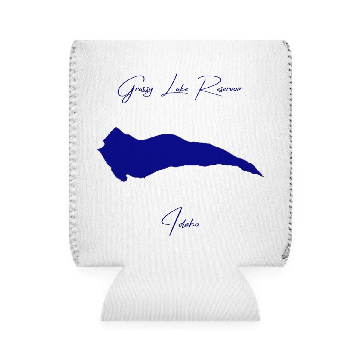 Idaho  Grassy  Lake  Reservoir  Can  Koozie  front  position  view  from  front-1  white.webp