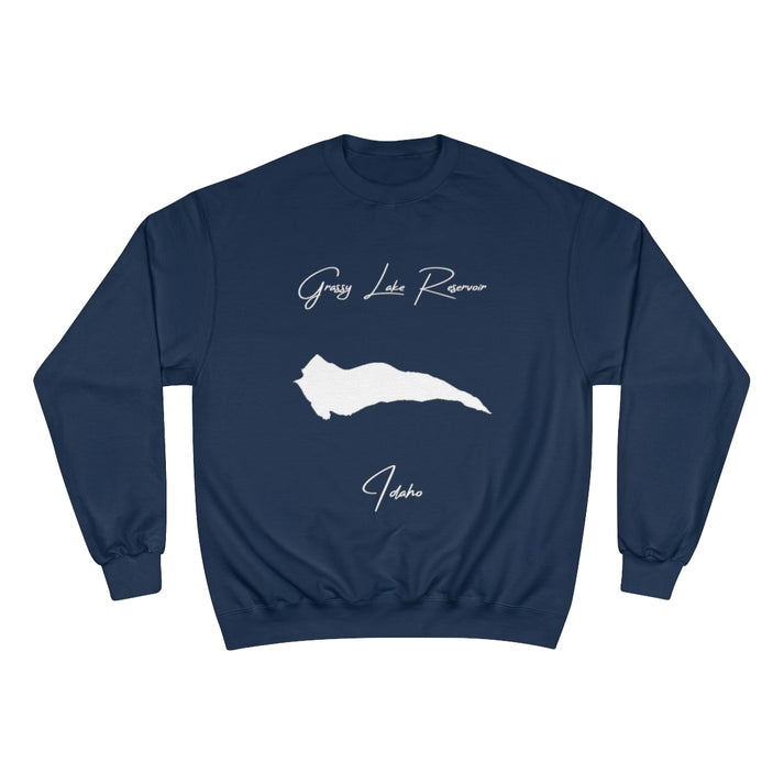 Idaho  Grassy  Lake  Reservoir  Sweatshirt  front  position  view  from  front  navy.webp