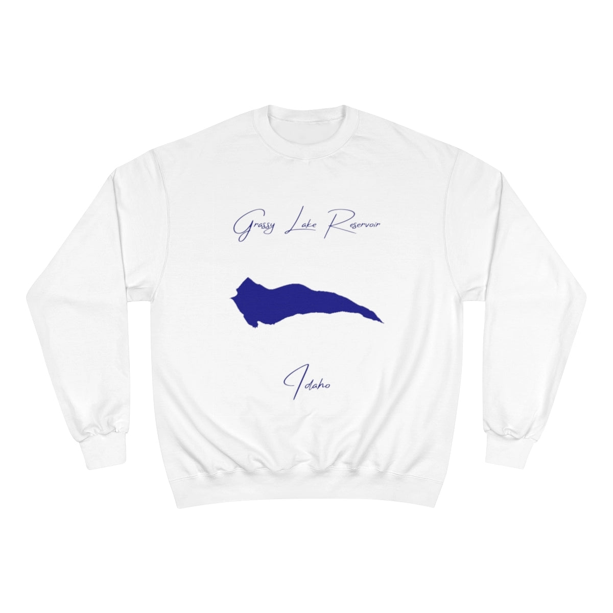 Idaho  Grassy  Lake  Reservoir  Sweatshirt  front  position  view  from  front  white.webp