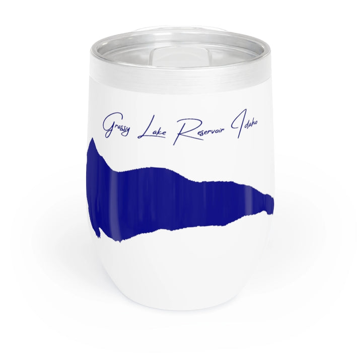 Idaho  Grassy  Lake  Reservoir  Wine  Tumbler  front  position  view  from  front  white.webp