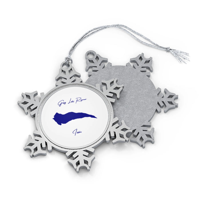Idaho  Grassy  Lake  Reservoir  XMAS  Ornament  front  position  view  from  front-and-back  one  size.webp