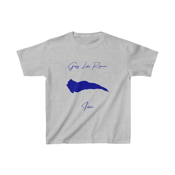Idaho  Grassy  Lake  Reservoir  Youth  T-shirt  front  position  view  from  front  sport  grey.webp