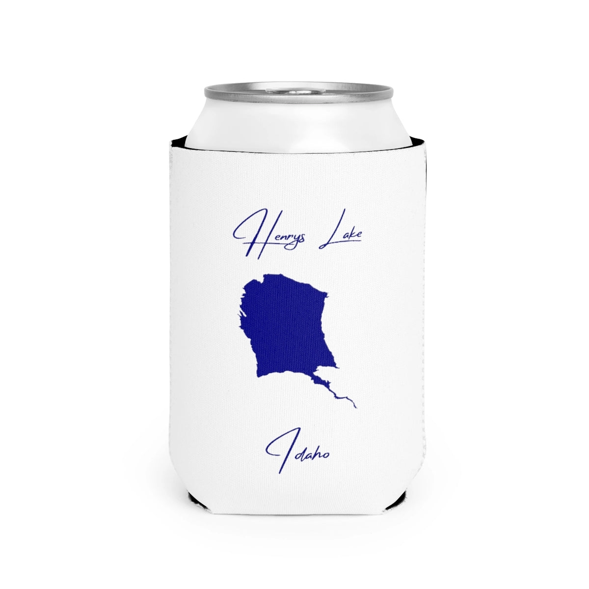 Idaho  Henrys  Lake  Can  Koozie  front  position  view  from  front-2  white.webp