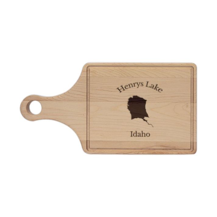 Idaho  Henrys  Lake  Engraved  Cutting  Board  front  position  view  from  front  maple.webp