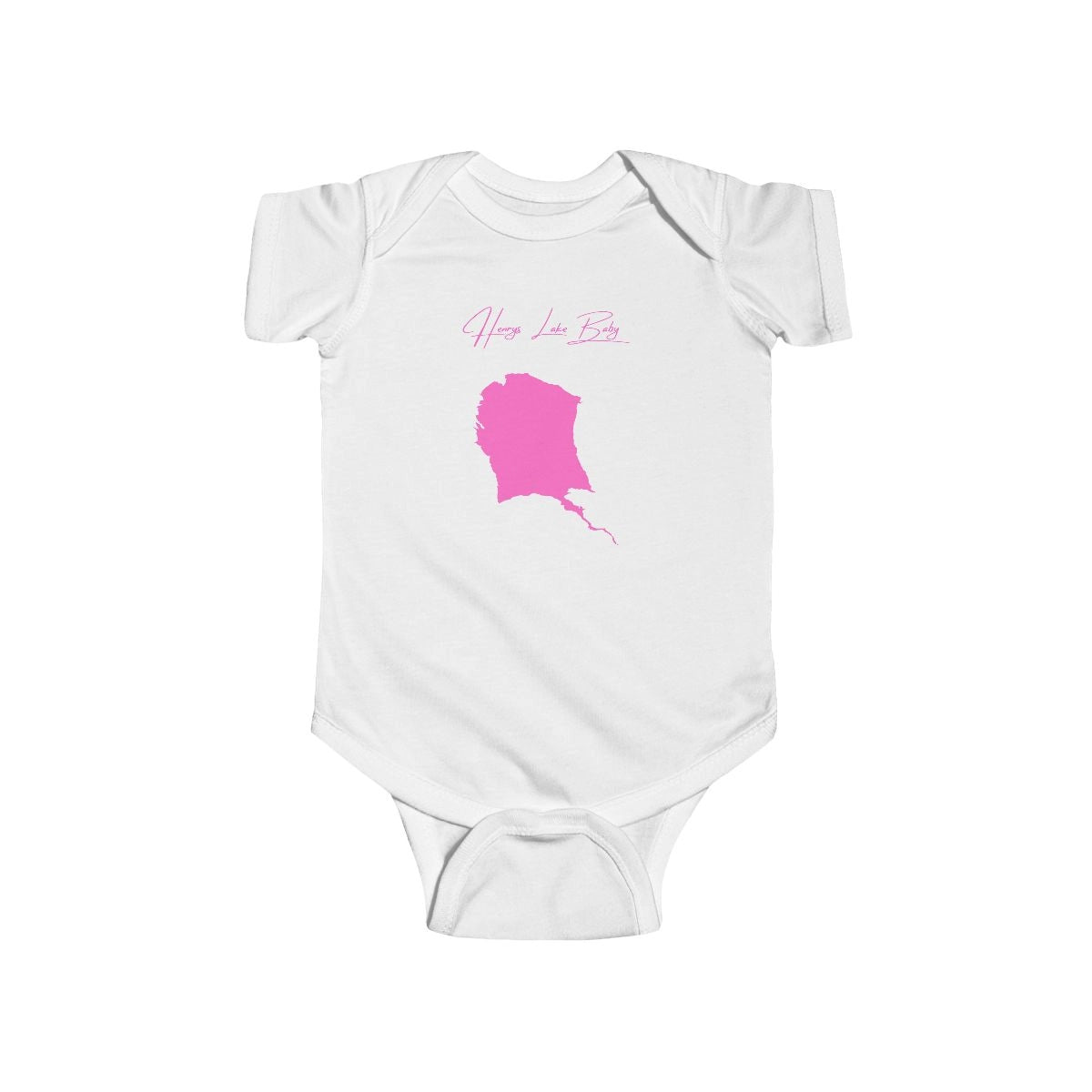 Idaho  Henrys  Lake  Onesie  front  position  view  from  front  white.webp