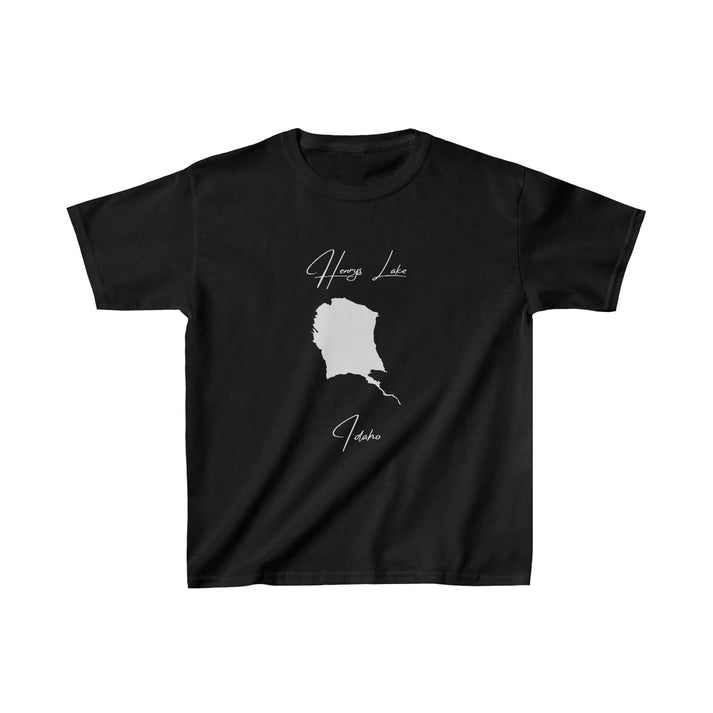 Idaho  Henrys  Lake  Youth  T-shirt  front  position  view  from  front  black.webp