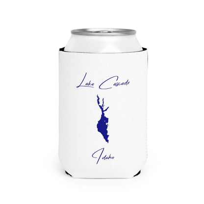 Idaho  Lake  Cascade  Can  Koozie  front  position  view  from  front-2  white.webp