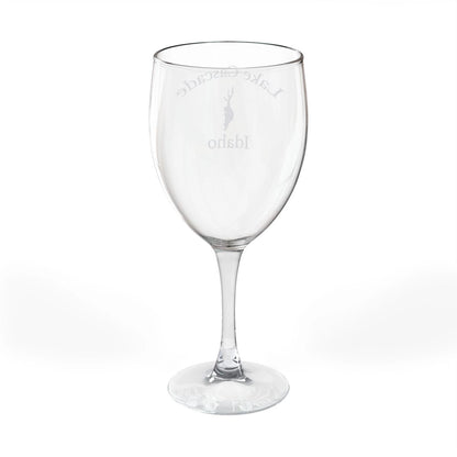 Idaho  Lake  Cascade  Engraved  Wine  Glass  other  position  view  from  back  10.5oz.webp