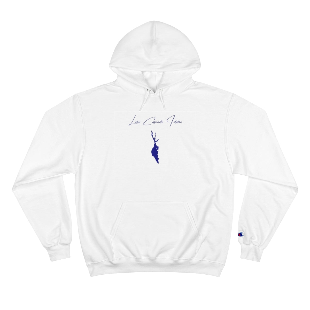 Idaho  Lake  Cascade  Hoodie  front  position  view  from  front  white.webp