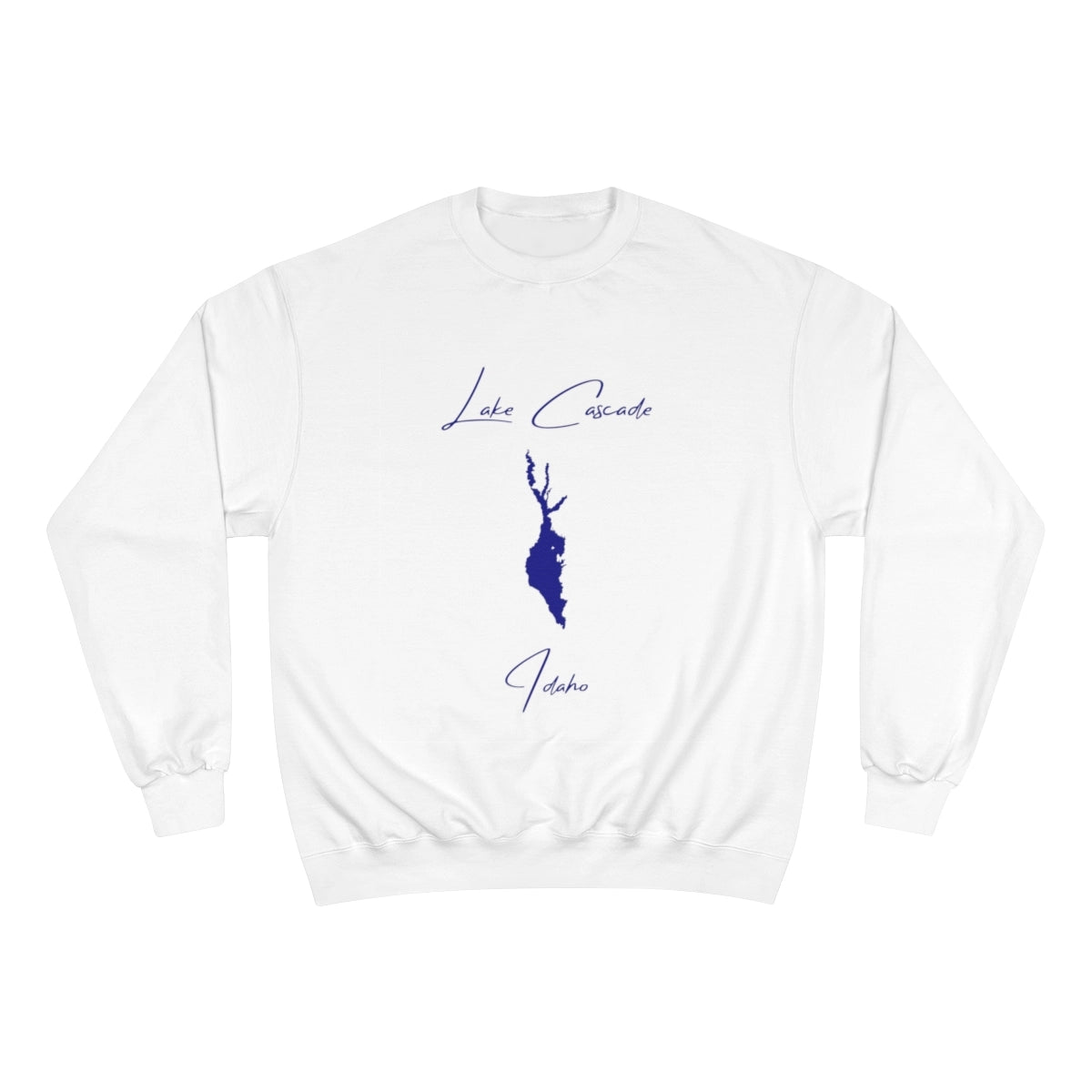 Idaho  Lake  Cascade  Sweatshirt  front  position  view  from  front  white.webp