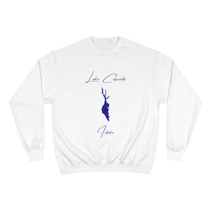 Idaho  Lake  Cascade  Sweatshirt  front  position  view  from  front  white.webp